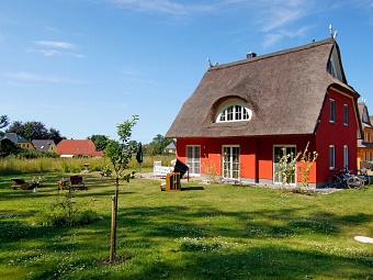 Terrassenansicht vom Ferienhaus Seeigel